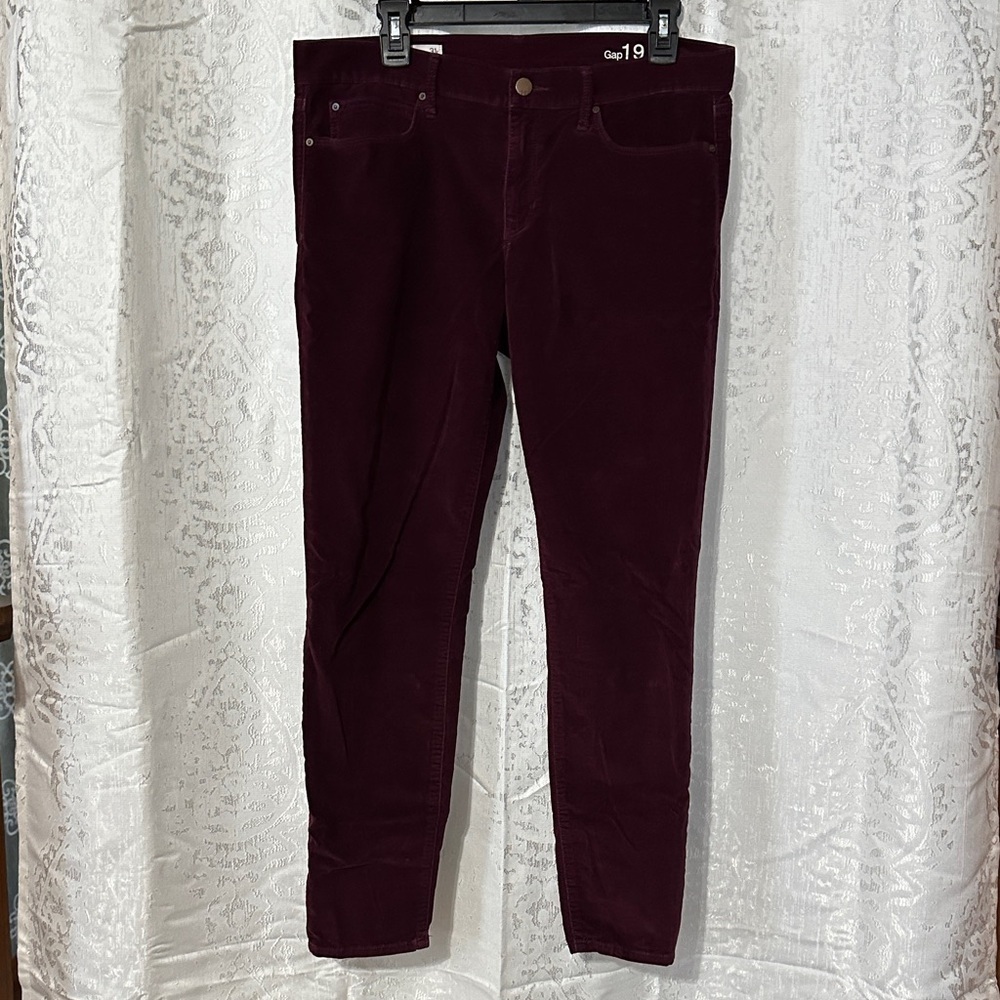 GAP Women’s Corduroy Jeggings, “Rubywine”, Sz 31R